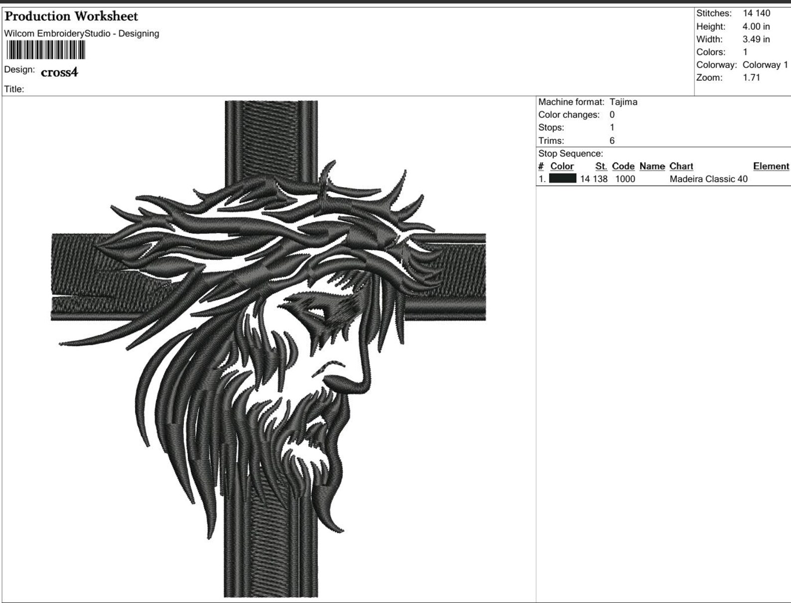 Jesus Face Embroidery Design: Crown of Thorns, Christian Pattern (6 ...