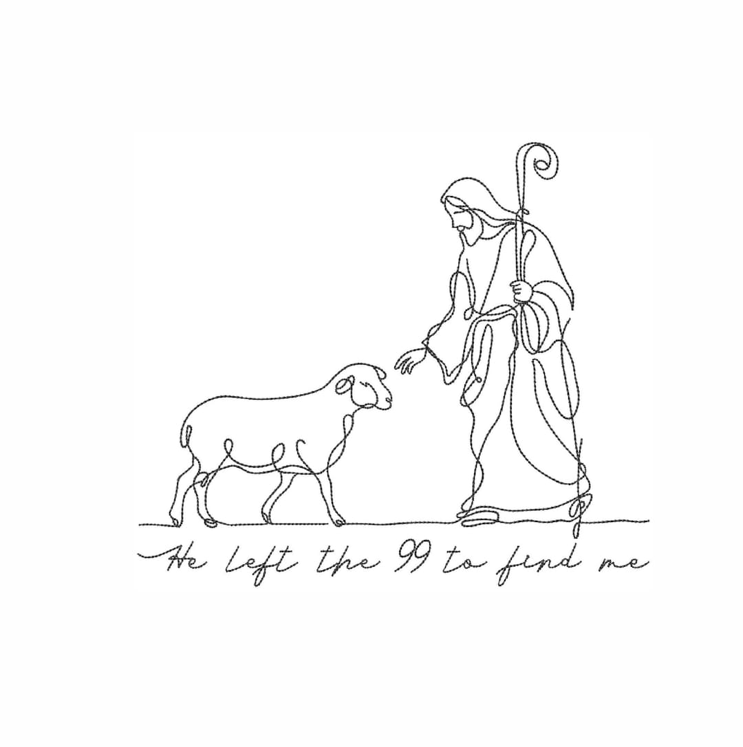 He Left the 99 Embroidery Design: Inspirational Bible Quote (instant ...