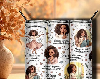 20oz Skinny Tumbler Wrap PNG | Motivational Quote for Women | Mom Power Sublimation Design Digital Download