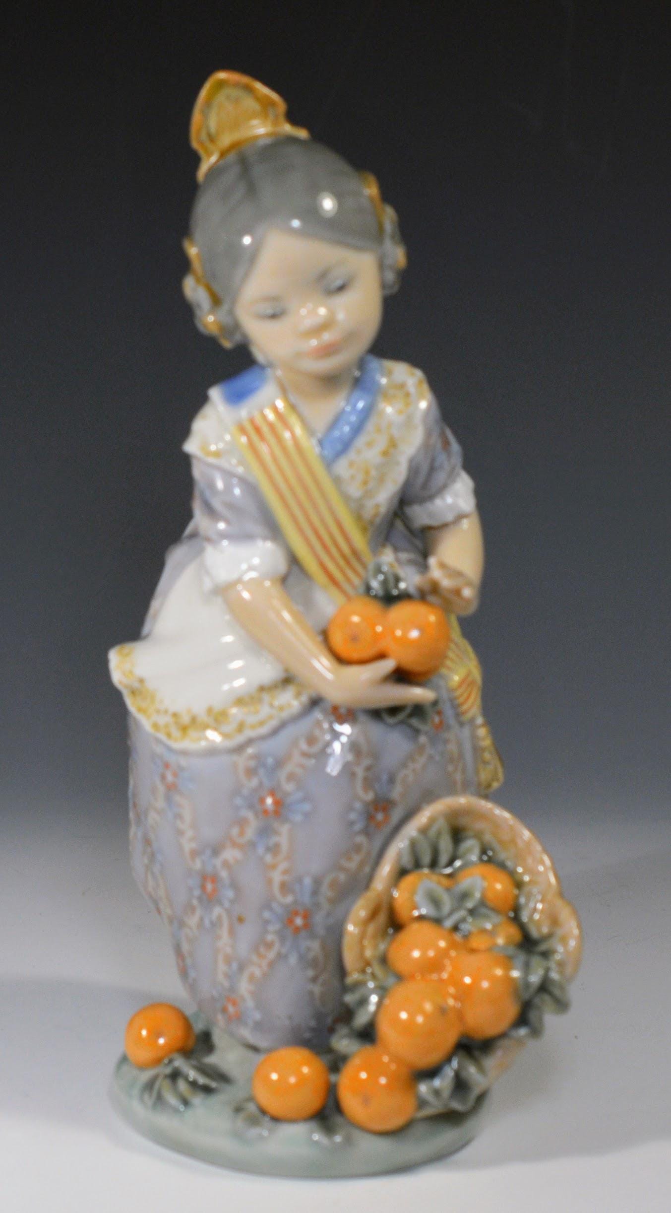 Lladro Valencia Girl With Oranges - Etsy
