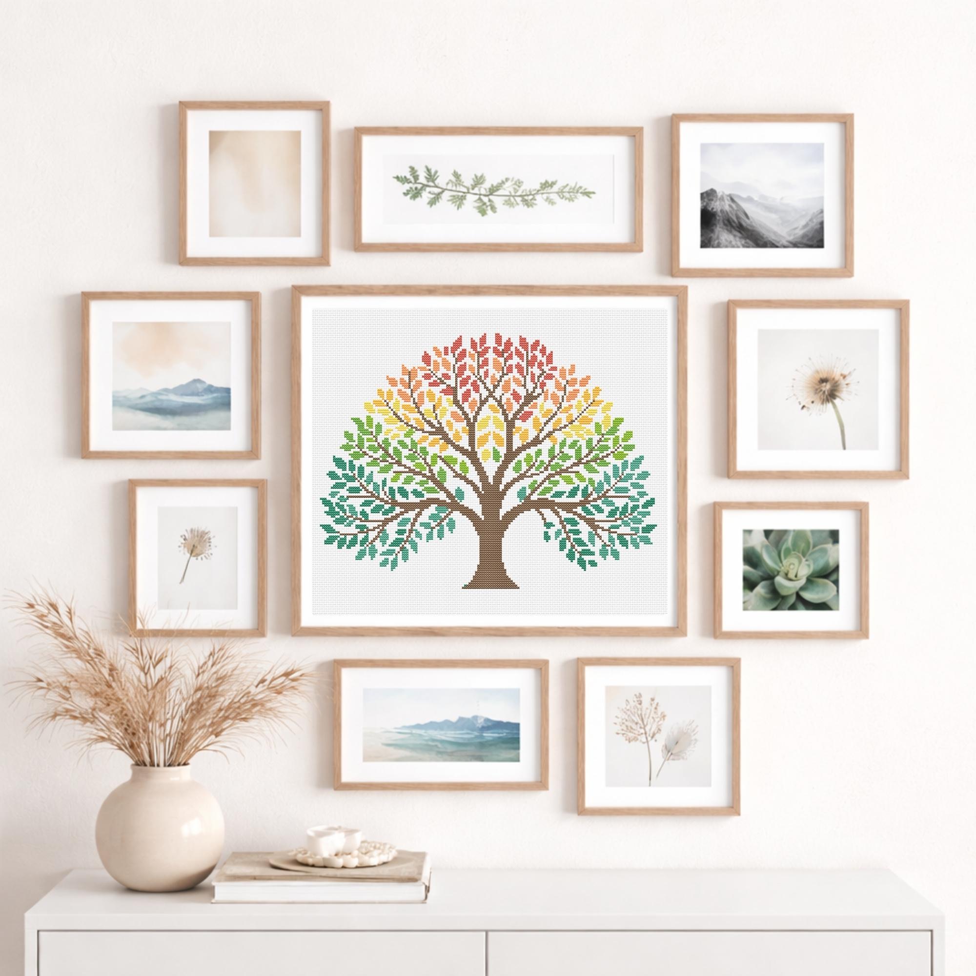 Temperature Tree Pattern Temperature Tree Cross Stitch Pattern, Yearly Temperature Chart ...