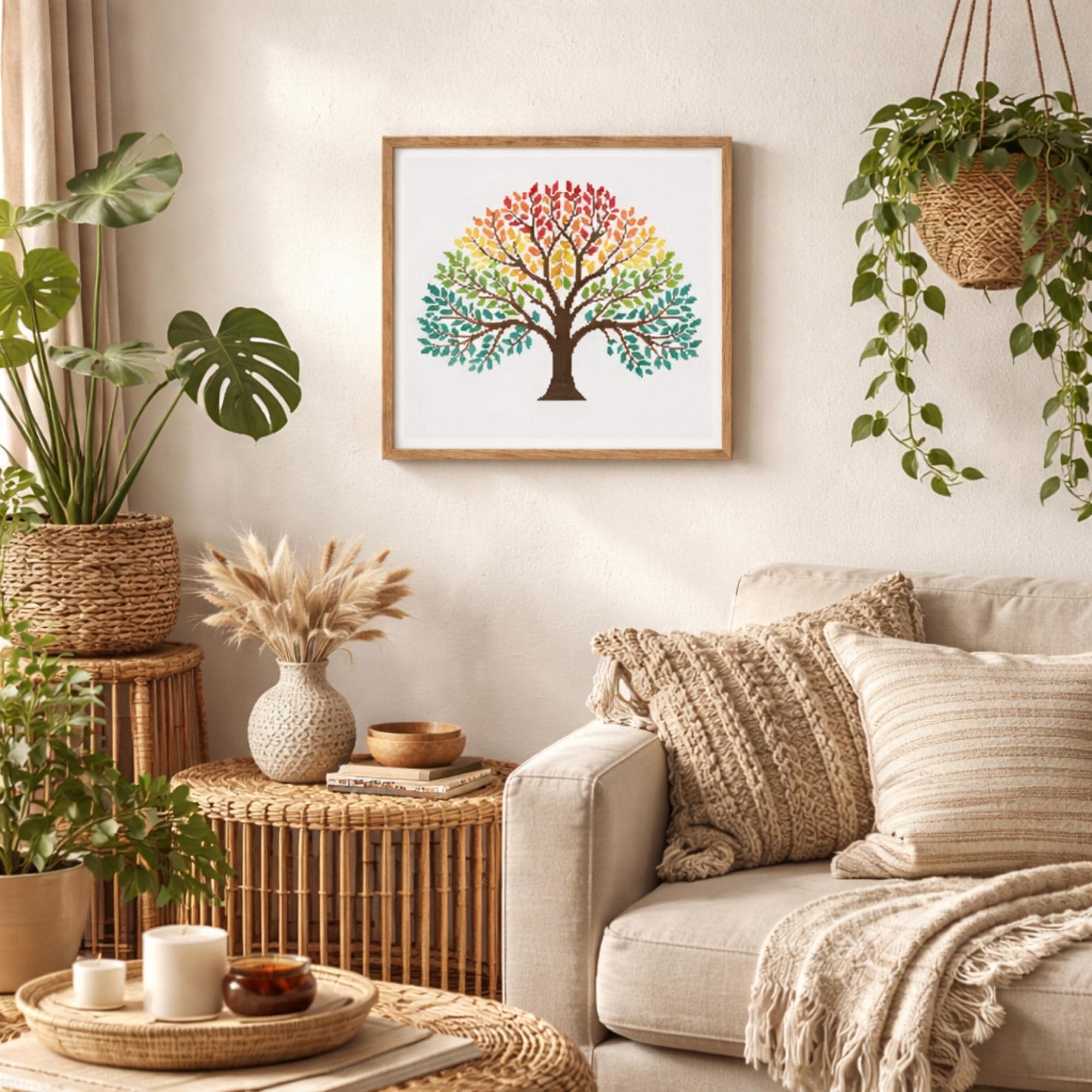 Temperature Tree Pattern Temperature Tree Cross Stitch Pattern, Yearly Temperature Chart ...