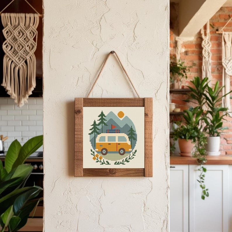 Crosstitch Rv Pattern Camp Cross Stitch Pattern | Travel Adventure Embroidery | Camping ...