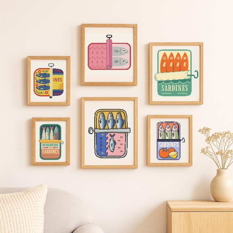nautical coastal grandma sardine style, ocean breeze sardine embroidery bundle pdf, creative foodie sardine embroidery gifts, gift under 20 sardine embroidery pdf, instant download embroidery sardine can set, home decor sardine kitchen embroidery wall art, handmade sardine embroidery printable pdf, funny quirky sardine embroidery collection, cottagecore sardine embroidery aesthetic, retro pantry sardine cross stitch charts cross stitch pattern grandma style sardine pattern easy beginner friendly