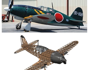 Mitsubishi J2M Raiden 2478mm(97") - DXF Plans and Laser Cutting Files