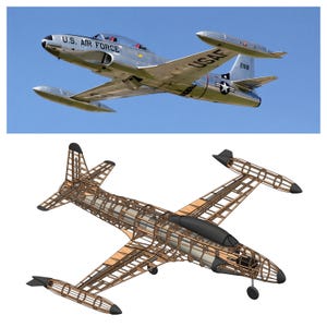 1/6 Lockheed T33 Shooting Star - DXF Plans