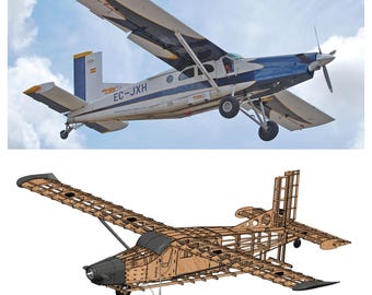 Pilatus PC-6 Porter 2000mm (78") - DXF Plans and Laser cutting Files