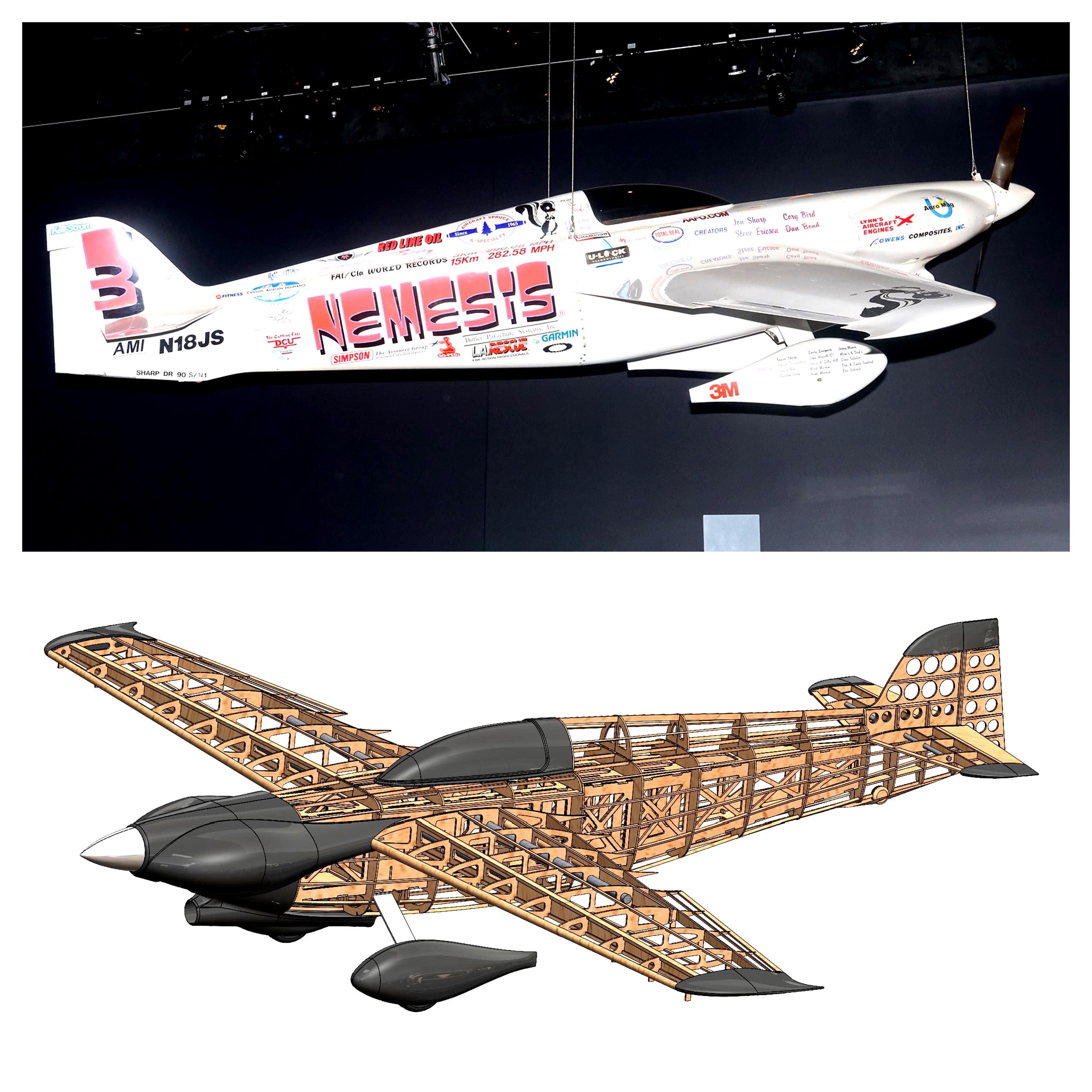 1/3 Sharp Nemesis DR-90 (85" / 2160mm) - DXF Plans and CAD Files - Etsy