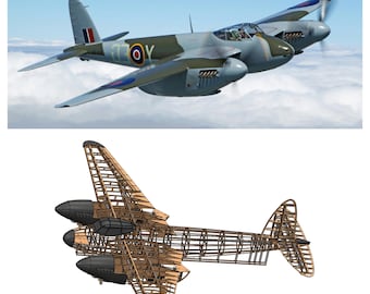 1/6 De Havilland DH.98 Mosquito 2791mm (109") Laser Cutting Files & PDF Plans