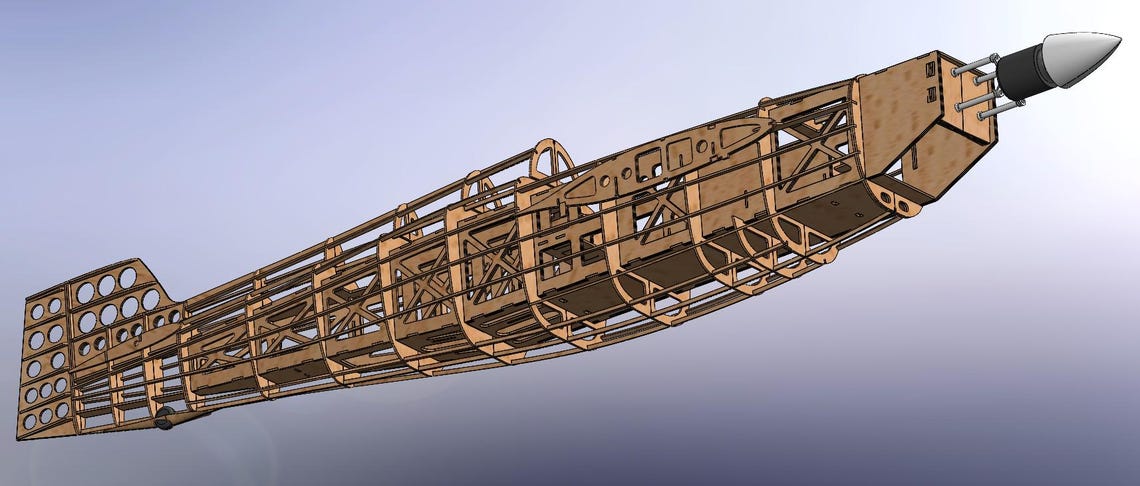 1/3 Sharp Nemesis DR-90 (85" / 2160mm) - DXF Plans and CAD Files - Etsy