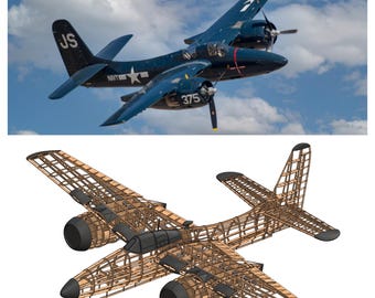 1/6 Grumman F7F Tigercat - DXF Plans