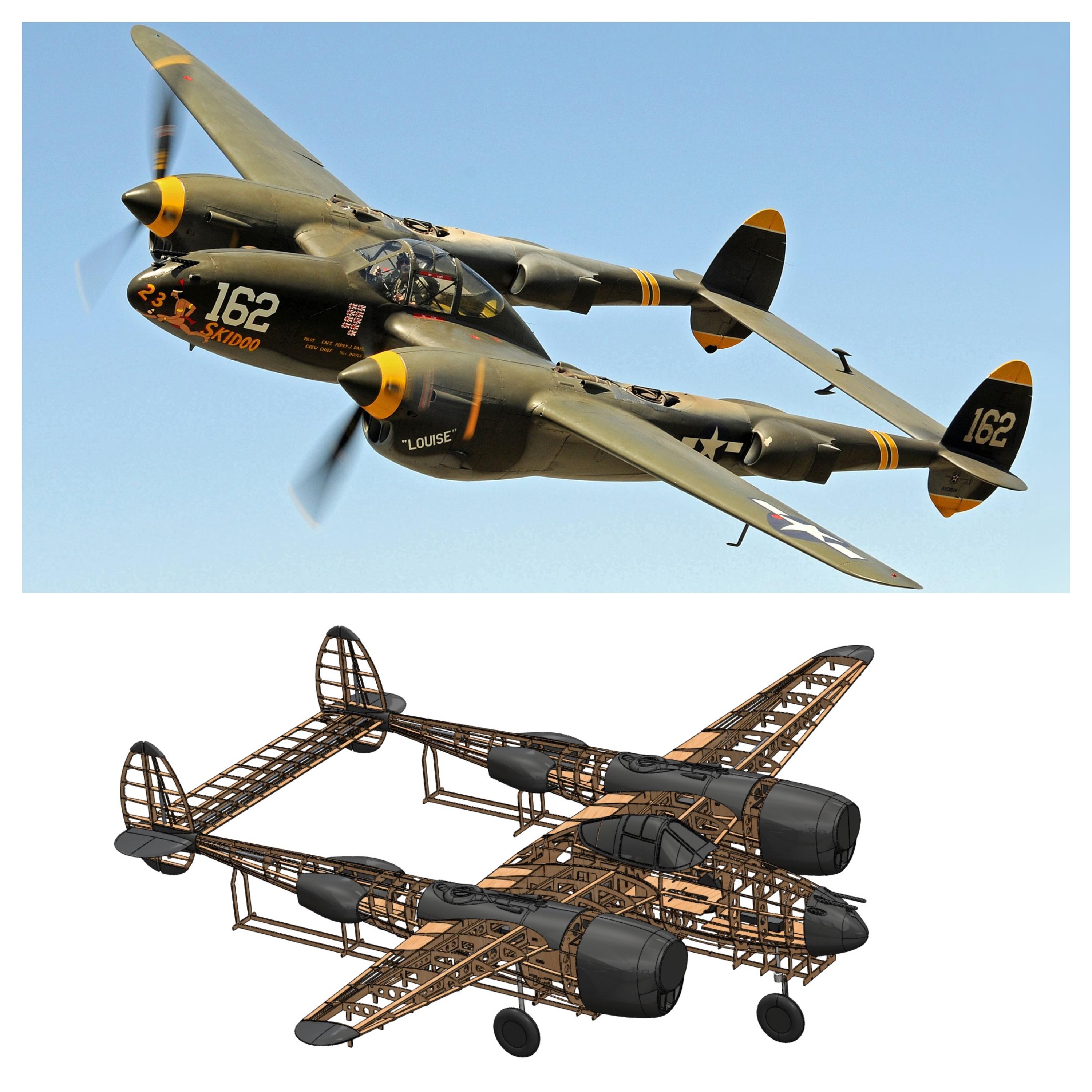 P38 lightning model - Etsy 日本