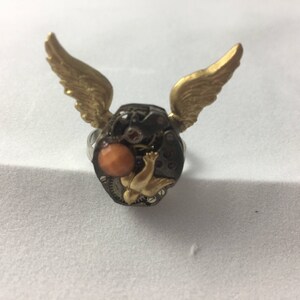 Winged Watch Movement Adjustable Ring bild 2