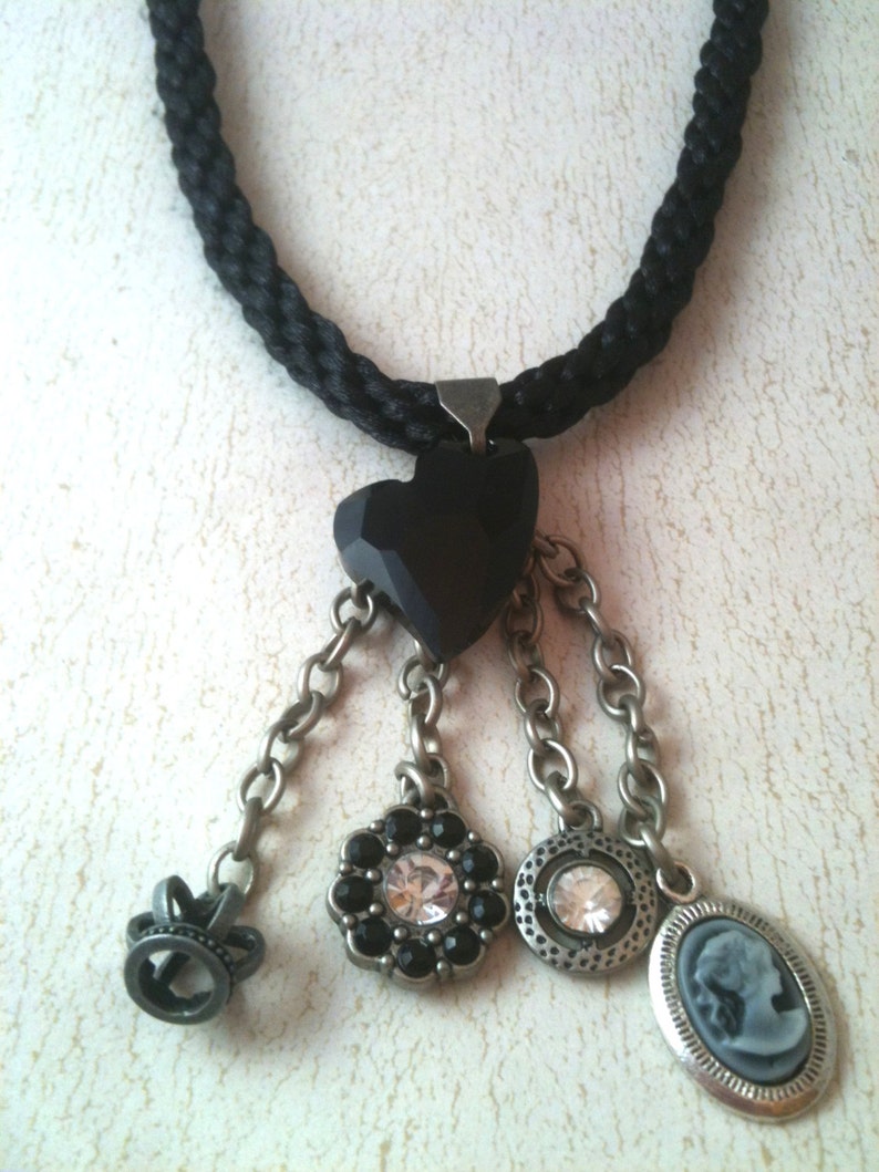 Victorian Gothic Kumihimo Necklace image 1