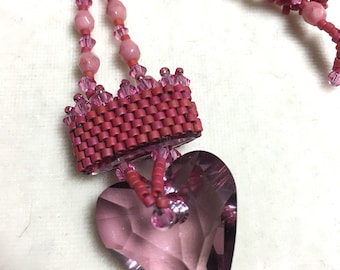 Queen of Hearts Beaded Necklace