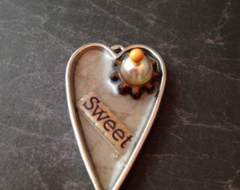 Sweet Steampunk Heart Necklace