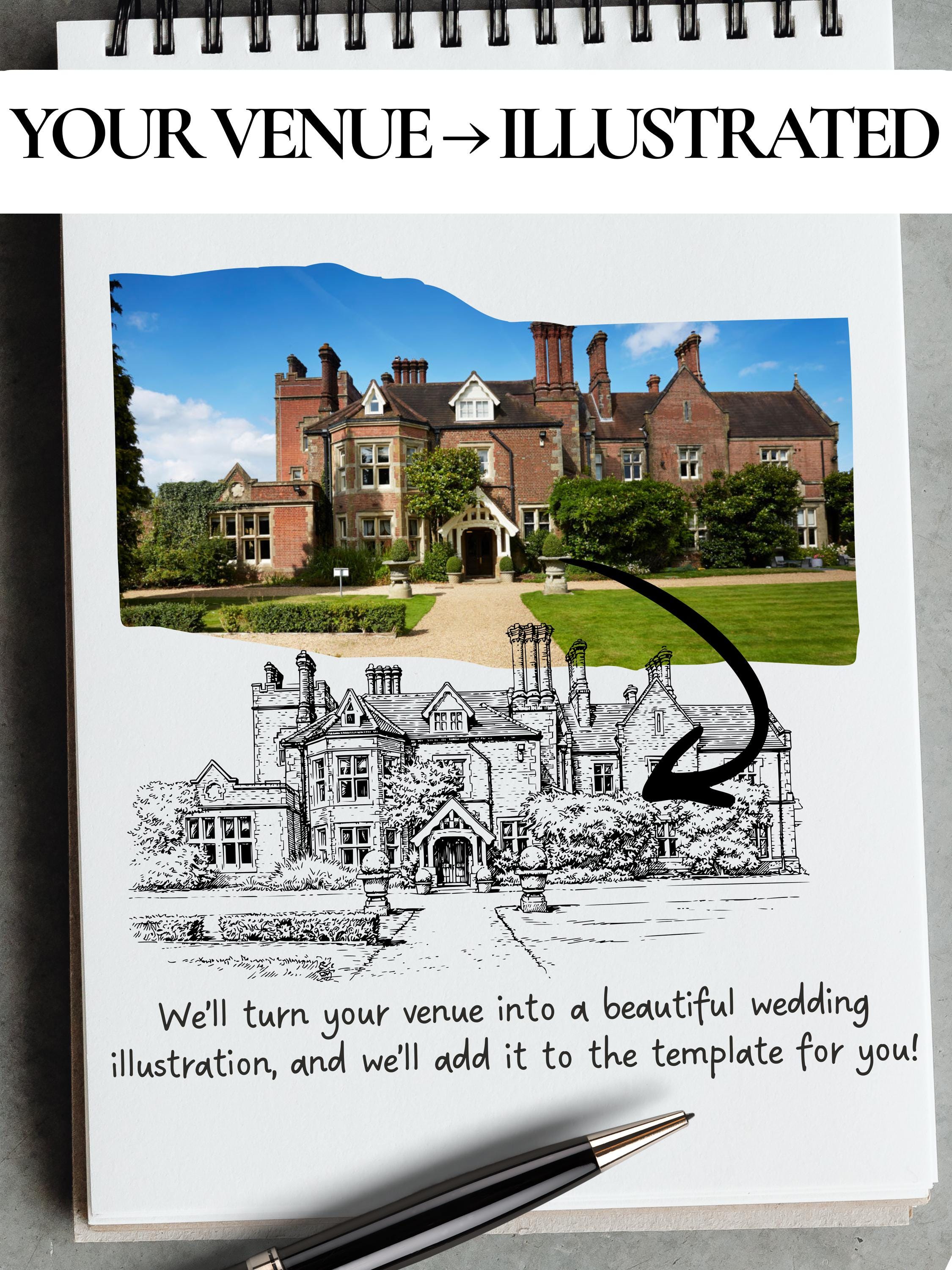 Custom Wedding Venue Illustration Save the Date Video Template ...