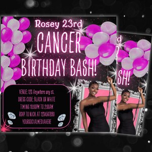 Cancer Season Party Flyer, Birthday Szn Flyer, Cancer Invitation Flyer, Cancer Birthday Event, Social Media Flyer, Premade Flyer Template
