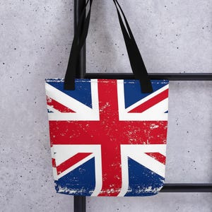 Union Jack Bag | British Flag Canvas Bag | UK Souvenir Gift | union jack purse | Great Britain Shopping Bag | Patriotic British Tote