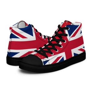Union Jack High Top Sneakers: UK Flag Canvas Shoes