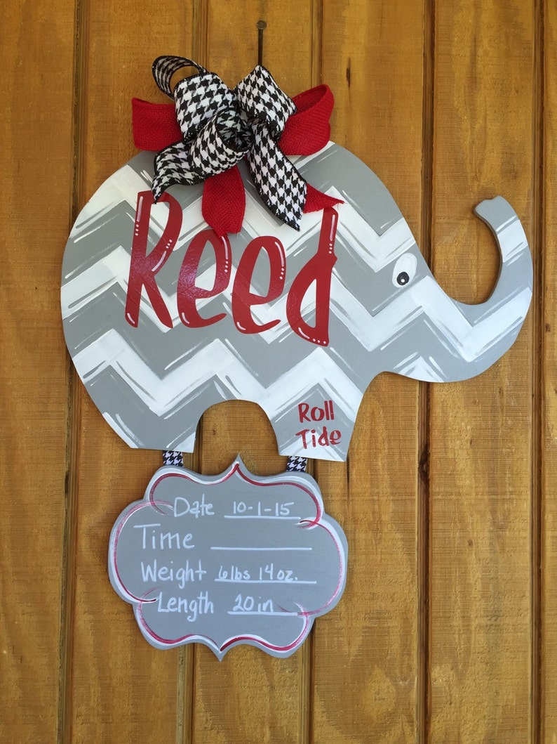 Baby Elephant Nursery/Hospital Door Hanger Etsy