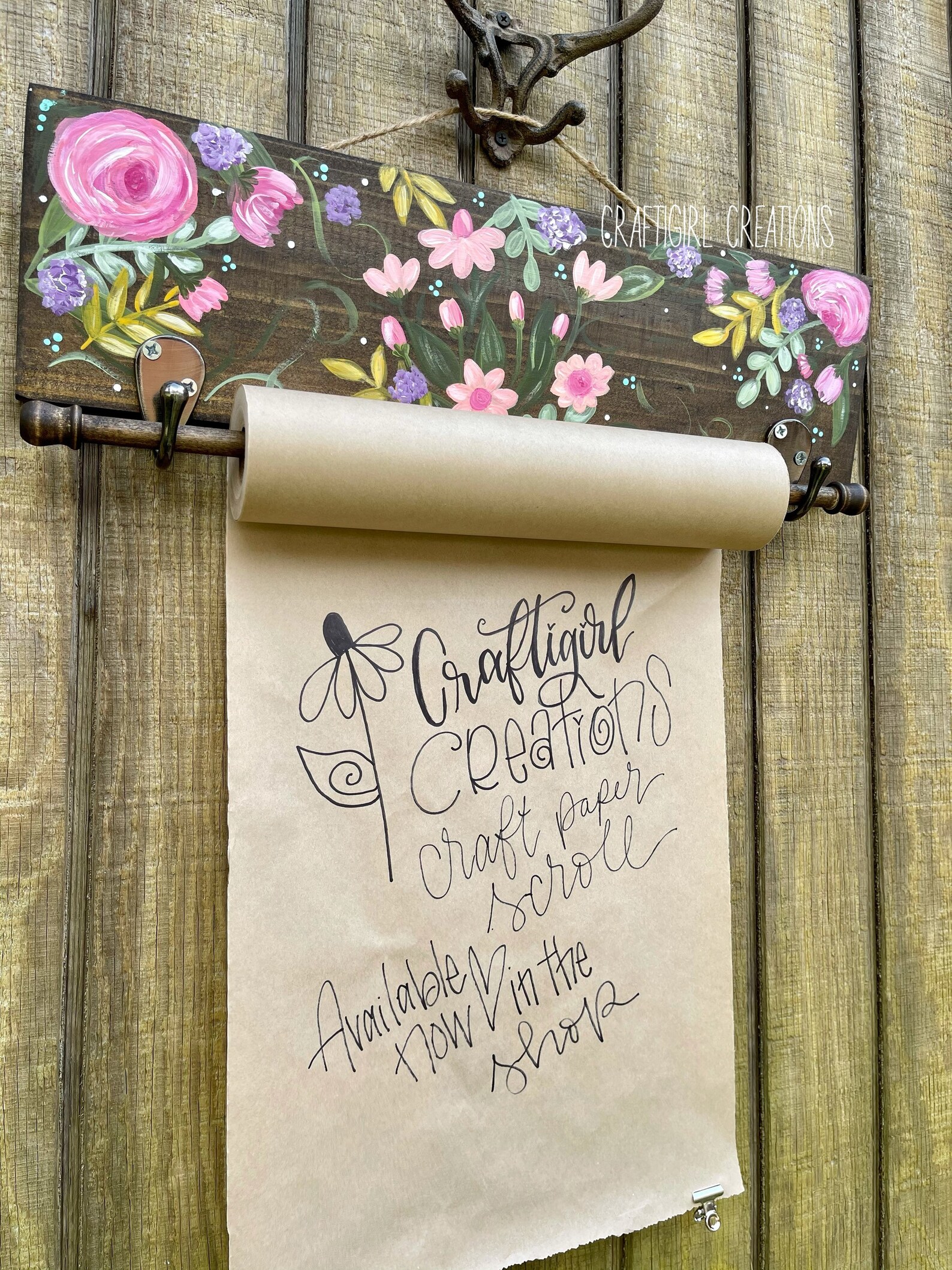 Craft Paper Scroll Holder Paper Roll Holder Etsy