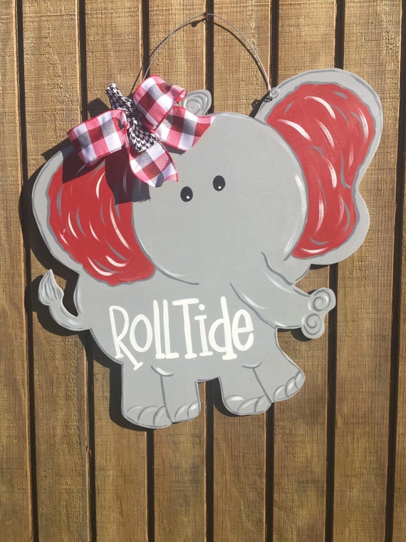 Alabama Door Hanger With Elephant Door Hangers Wreaths Door