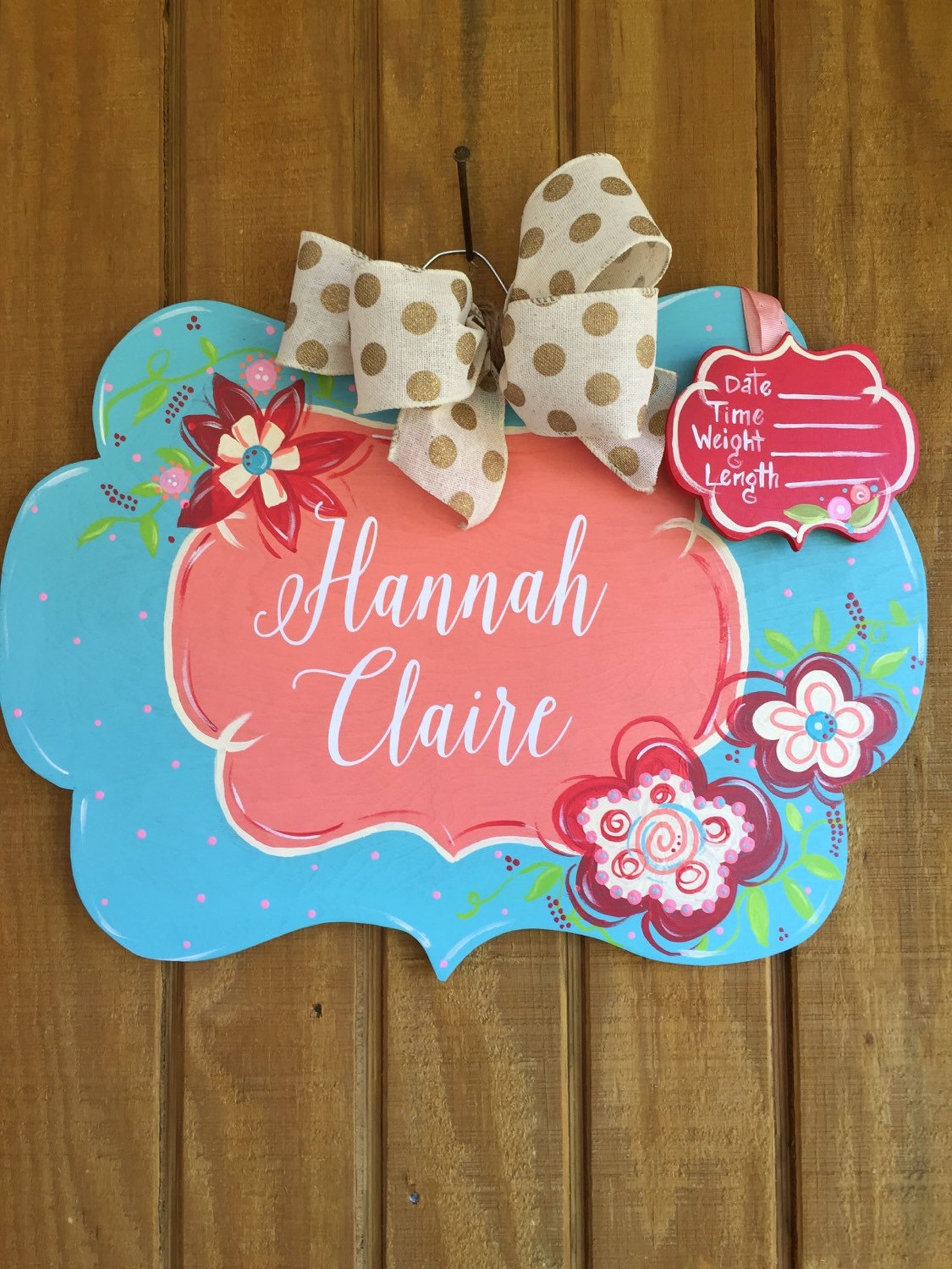 Curvy Shape Baby Door Hanger Etsy