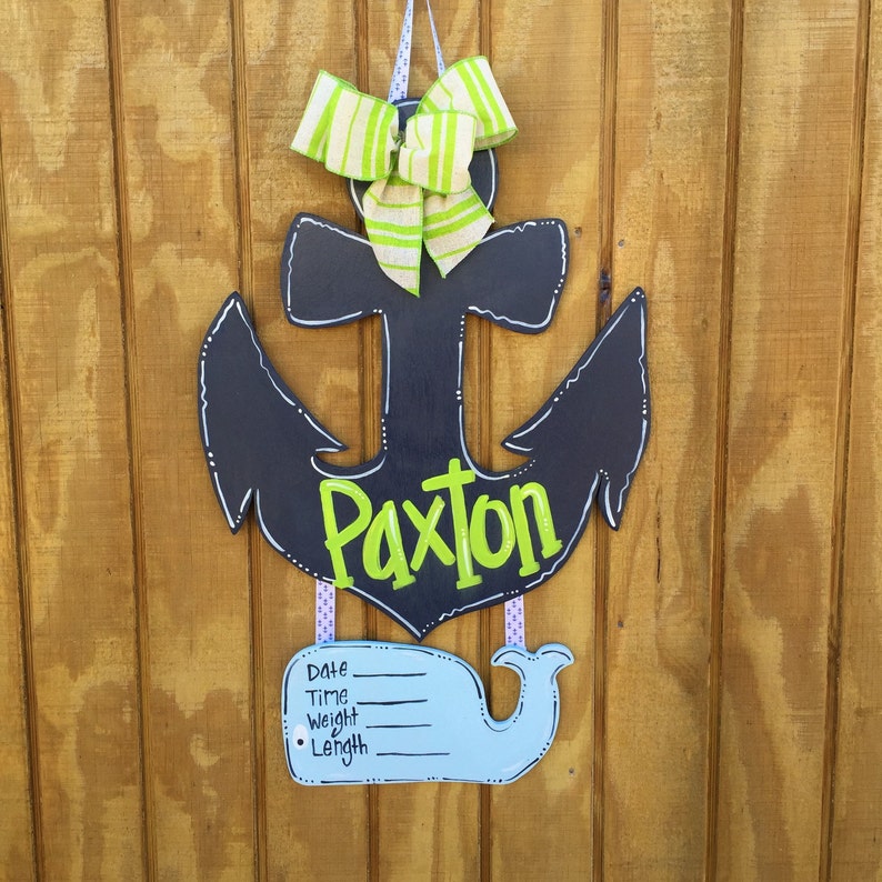 Anchor Door Hanger for Baby's Nusery or Hospital Etsy