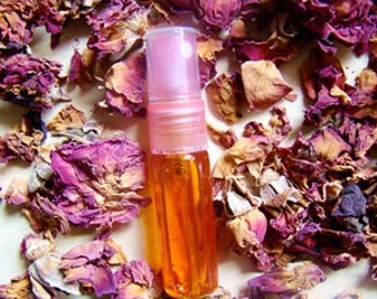 100% Real - Pure Damascus Rose - Natural Spray Perfume - Pink Capped Glass Vial