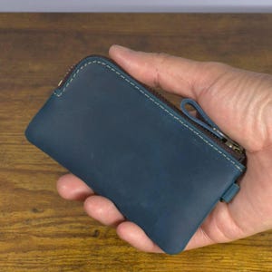 ヴィンテージ クレイジーホースレザー ネックウォレット - 小さな小銭入れ、カード＆現金ホルダー、キーケース - ハンドメイドミニマリストポーチ、ユニセックスギフト