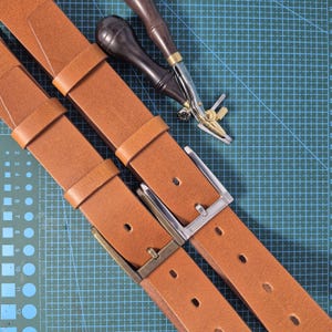 Leather Belt Initials on Tip Customized Embossed 1.5