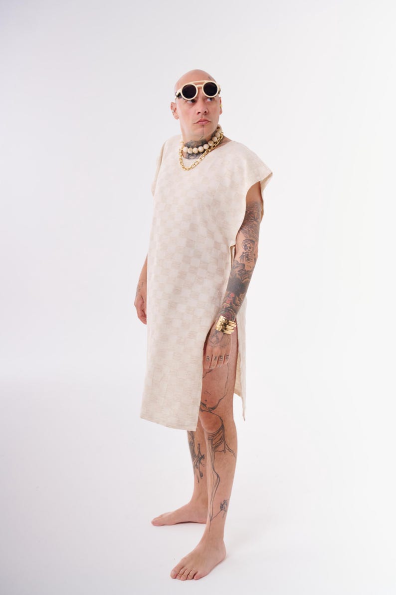 Organic cotton and organic wool tops designed for comfort and bold expression, oversized gender neutral boho clothing