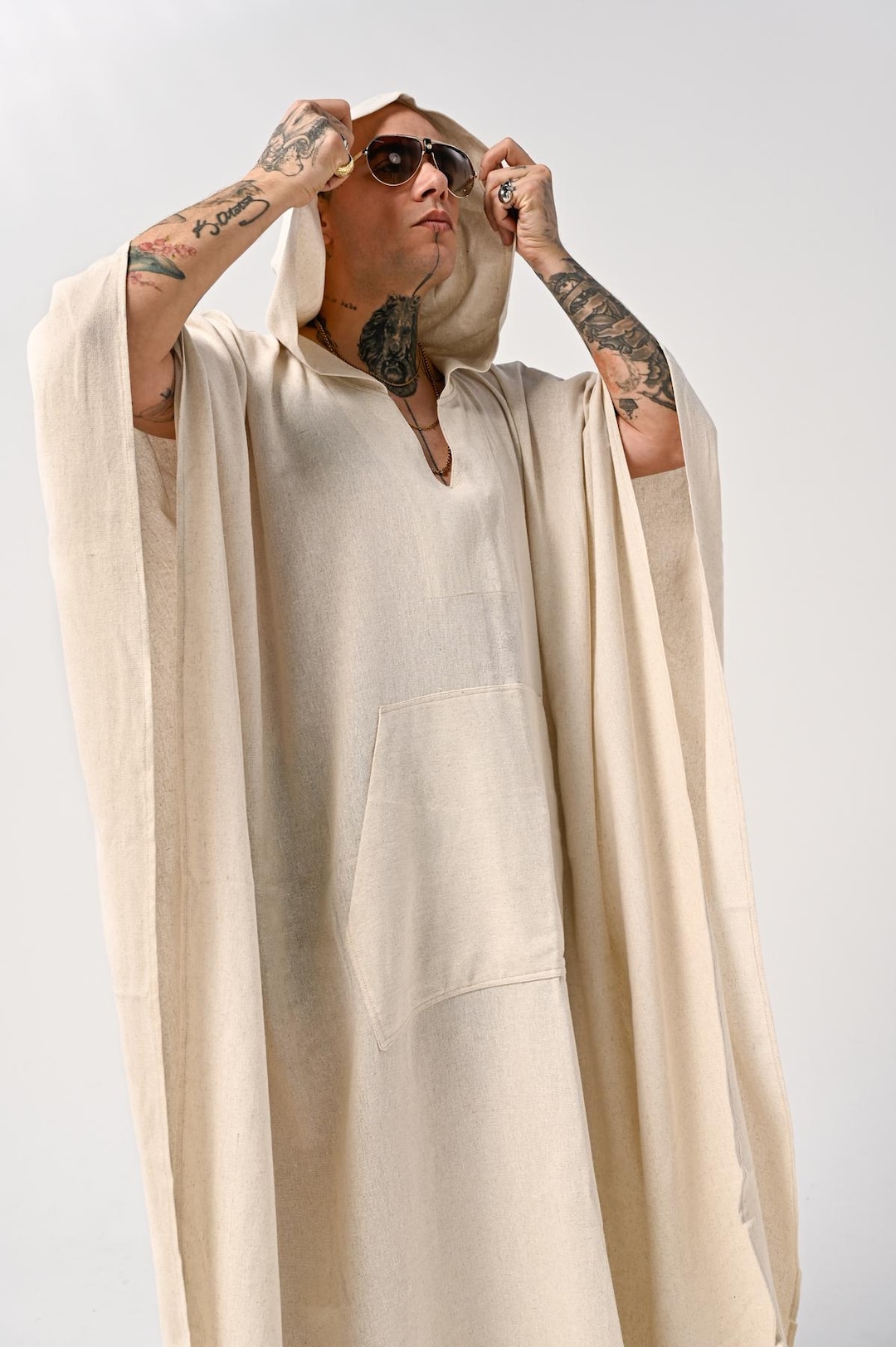 One of a kind beige caftan main image 1