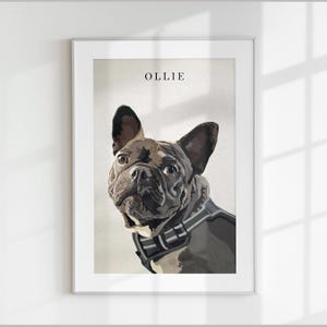 Retratos de mascotas personalizados con fotos de mascotas Retratos de perros digitales personalizados Retratos de gatos Retratos de perros personalizados Arte de mascotas personalizado Póster con dibujo de mascotas
