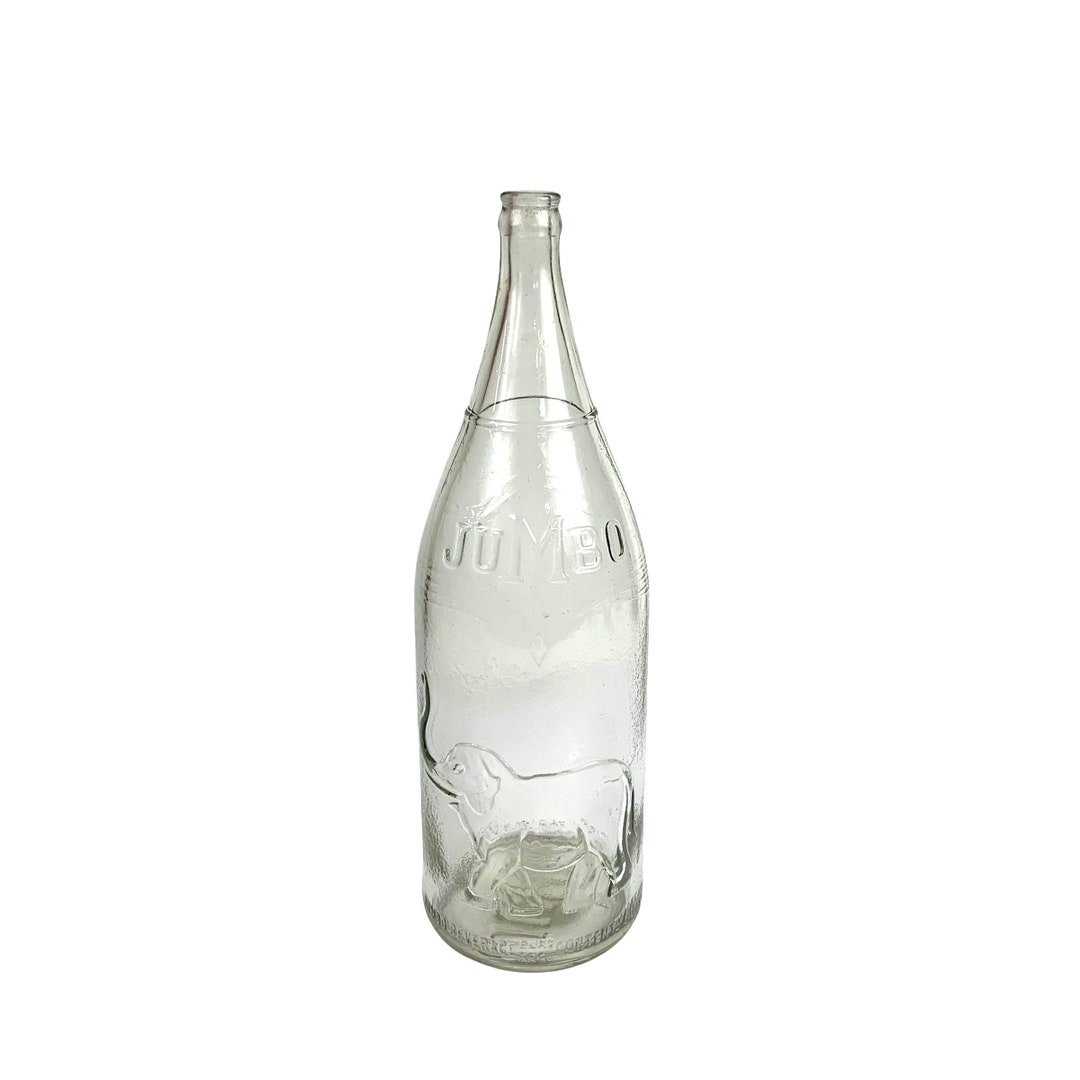 Jumbo Beverage Bottle ,glass, 1930's Jumbo Elephant Beverage Bottle Etsy