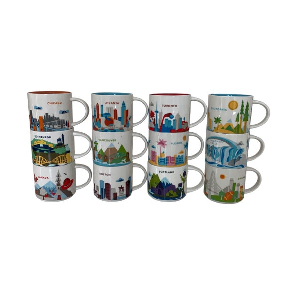 Starbucks You Are Here Series Mugs Etsy