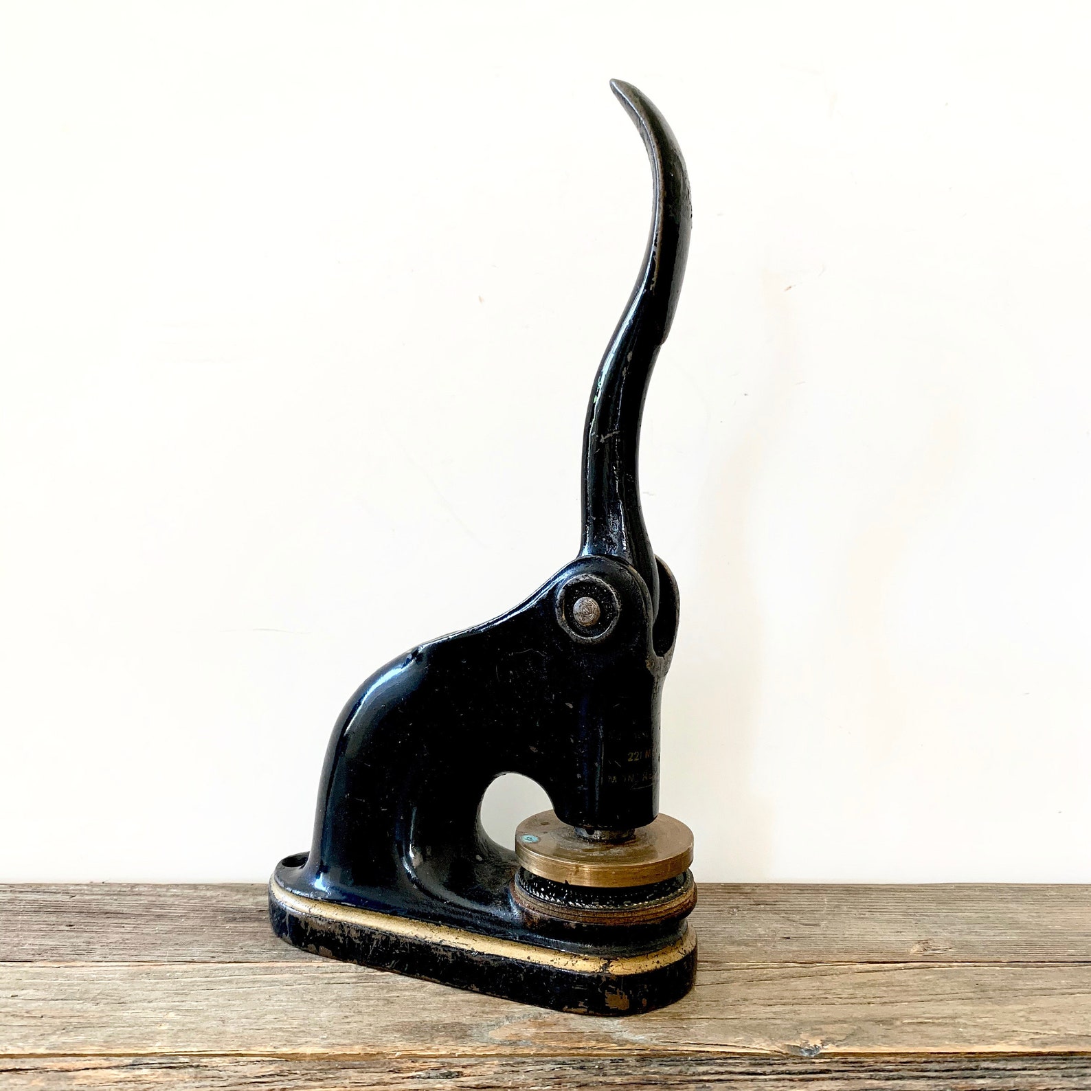 Vintage Cast Iron Embossing Seal Stamp Press Etsy