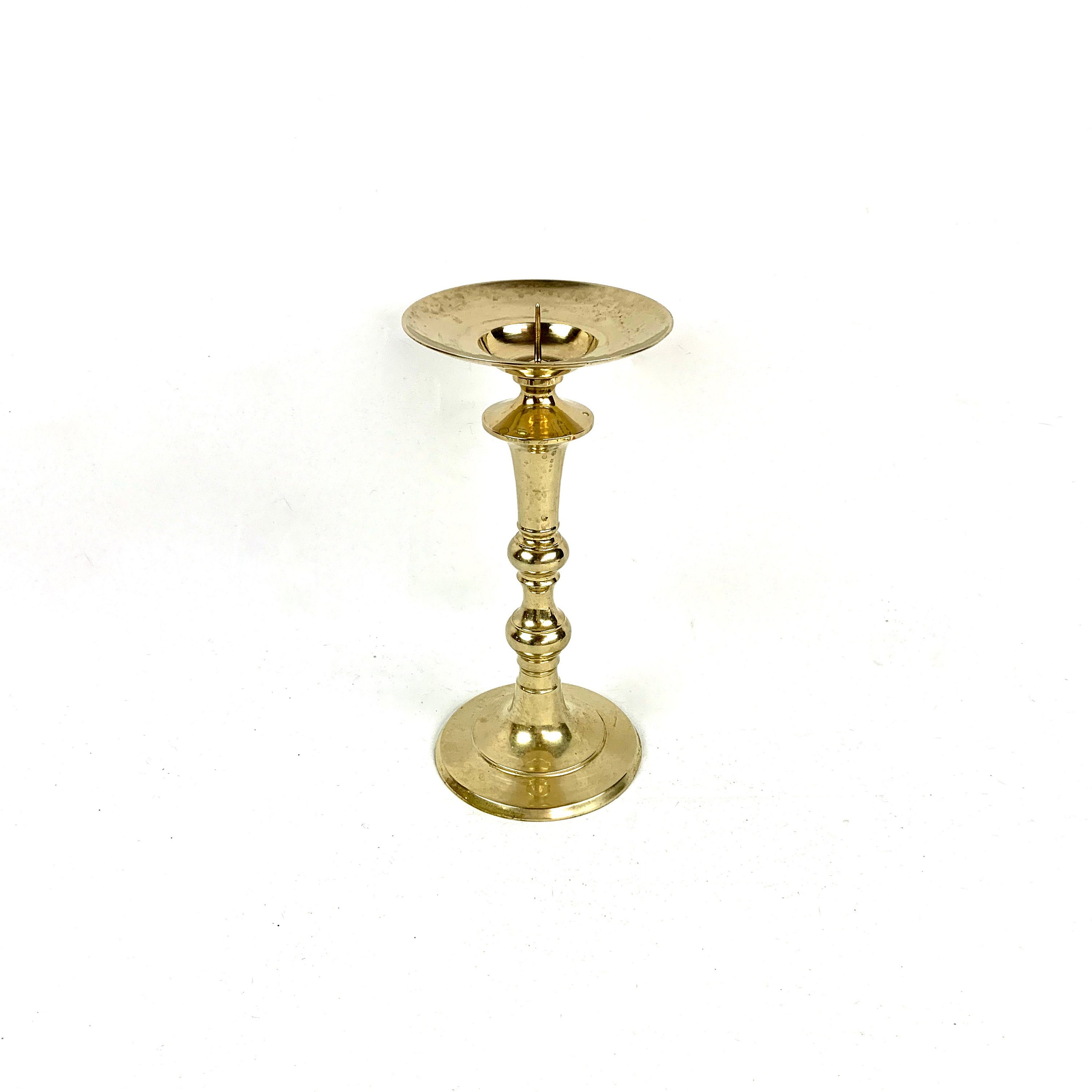 Large Brass pedestal Candle holder Etsy