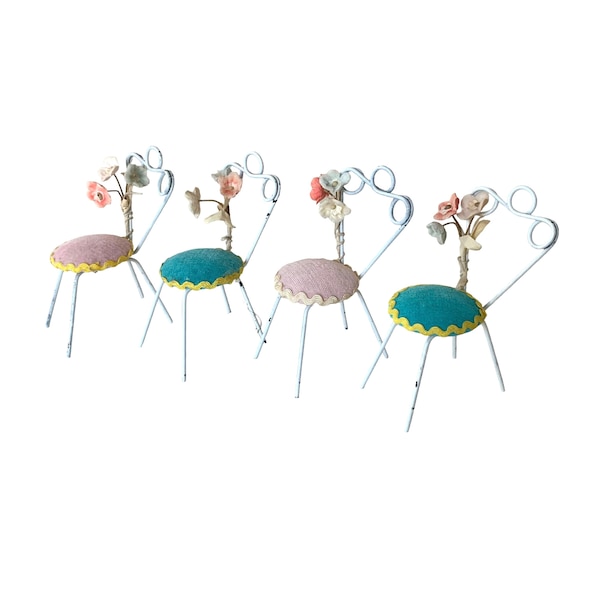 Vintage Japan Miniature Wire Chairs