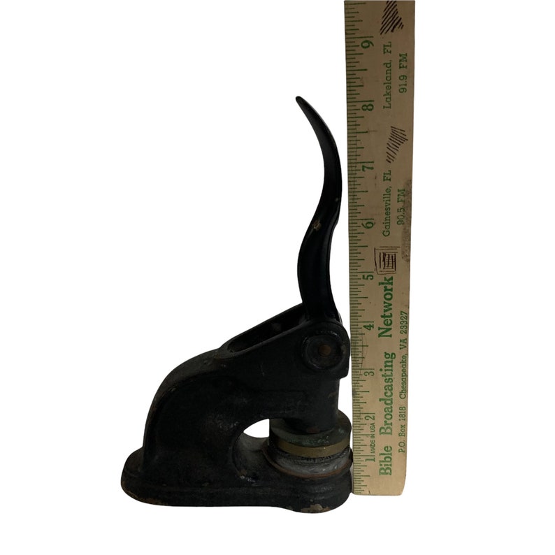 Vintage Cast Iron Embossing Seal Stamp Press Etsy