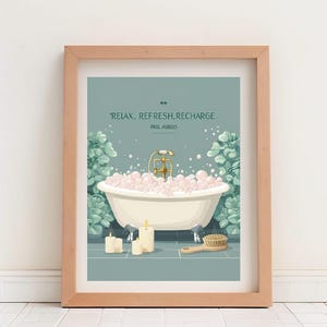 Tranquil Bath Escape - Vintage Spa Wall Art