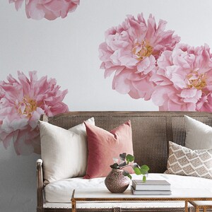 Peony Garden Wall Decals: Removable Vinyl Flower Pack