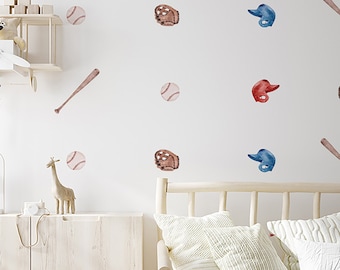 Watercolor Baseball Wall Decals | Urbanwalls