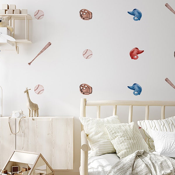 Watercolor Baseball Wall Decals | Urbanwalls