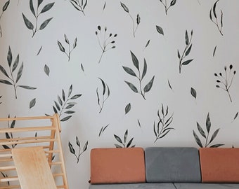 Watercolor Leaves Wall Decals | Urbanwalls