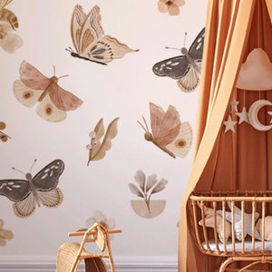 Vintage style Watercolour Butterflies wall stickers, eco-friendly wall  decals — Made of Sundays