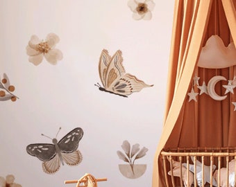 Calcomanías de pared de medio pedido de mariposas / Urbanwalls