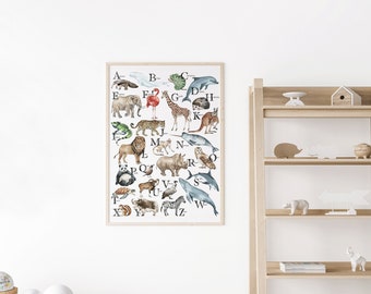 Animal Alphabet Wall Poster | Urbanwalls