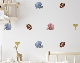 Watercolor Football Wall Decals | Urbanwalls